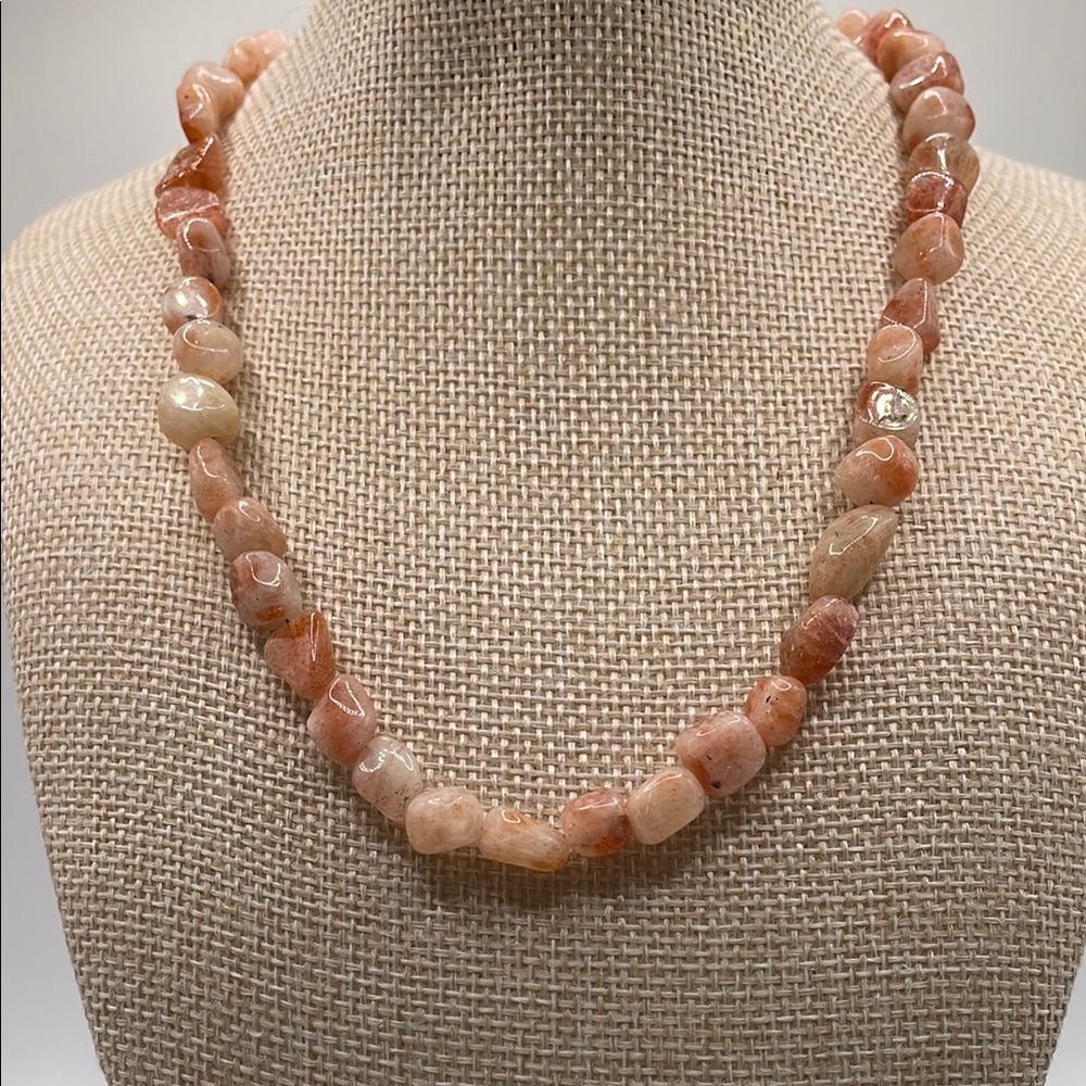 Golden Sunstone Beaded Necklace